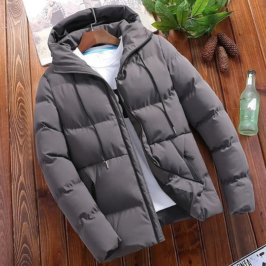 Warme Kapuzen-Pufferjacke für Männer