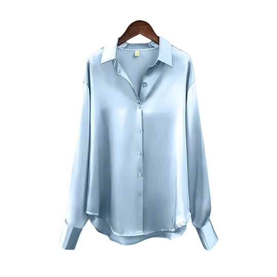 Seidenbluse mit Knopfleiste für Damen