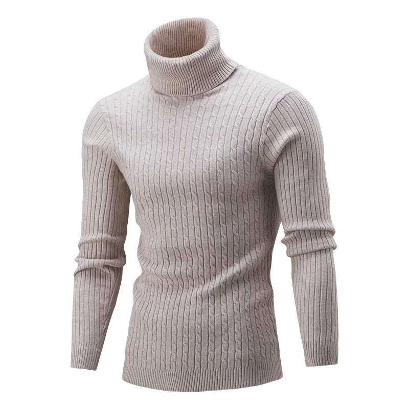 Herrenpullover mit schmalem Rollkragen