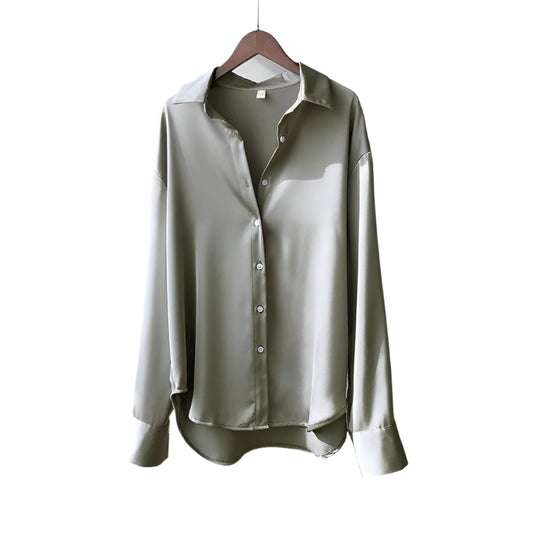 Seidenbluse mit Knopfleiste für Damen