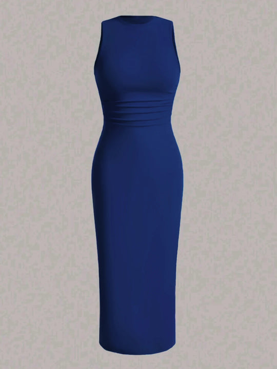 Kleid mit faltiger Taille für Frauen