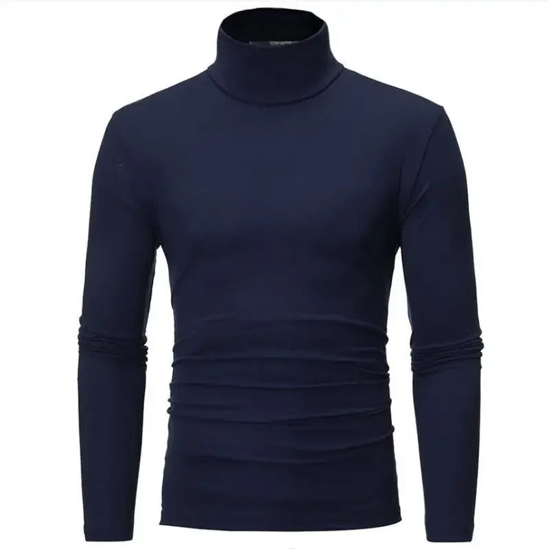 Schmal geschnittenes Thermo-Wintertop mit hohem Halsausschnitt für Männer