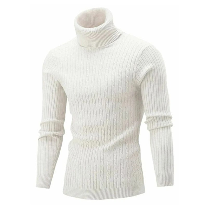Herrenpullover mit schmalem Rollkragen