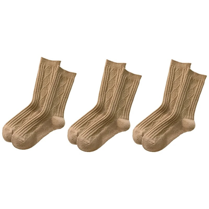 3 Paar/Set Damen Socken aus Kaschmirwolle