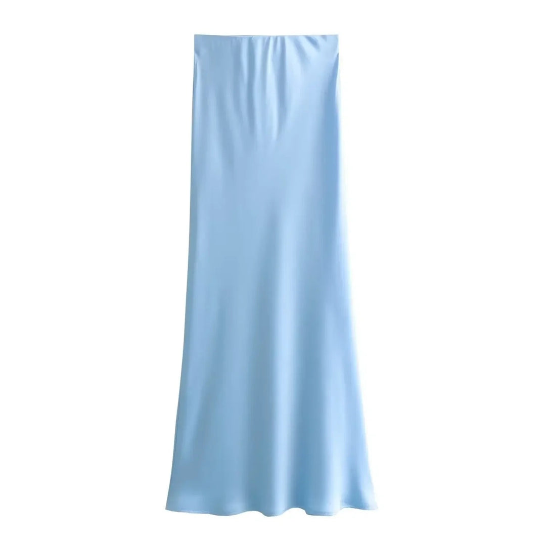 Schmal geschnittenes Damenkleid aus Satin mit Kordelzug