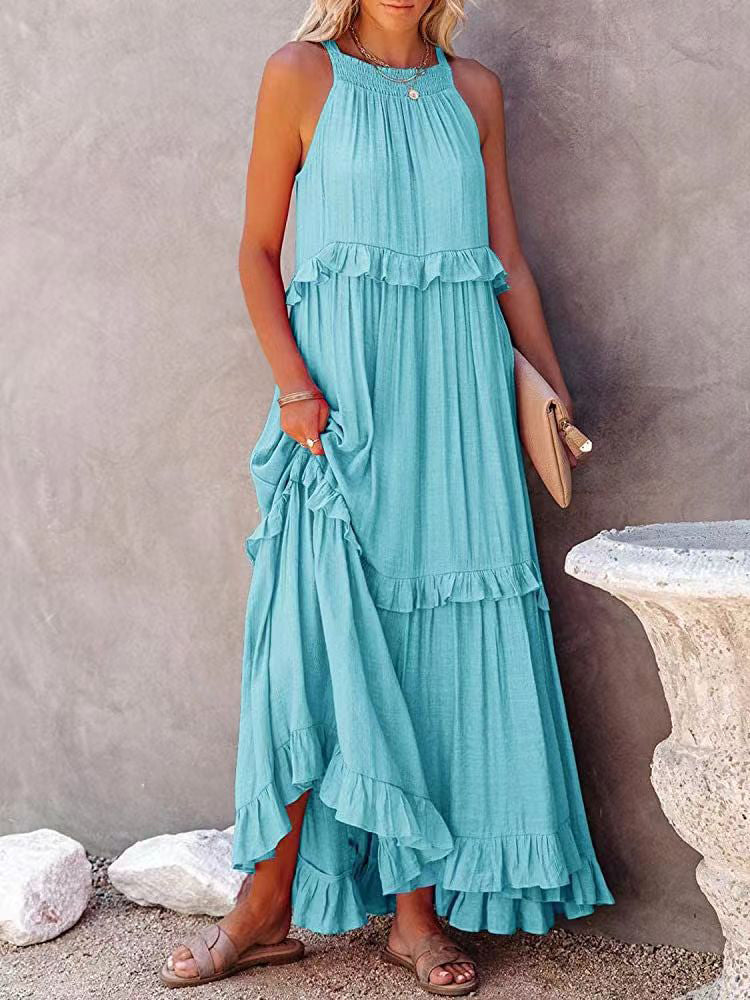 Damen Abendkleid Eleganter Schnitt Polyester Baumwolle 4