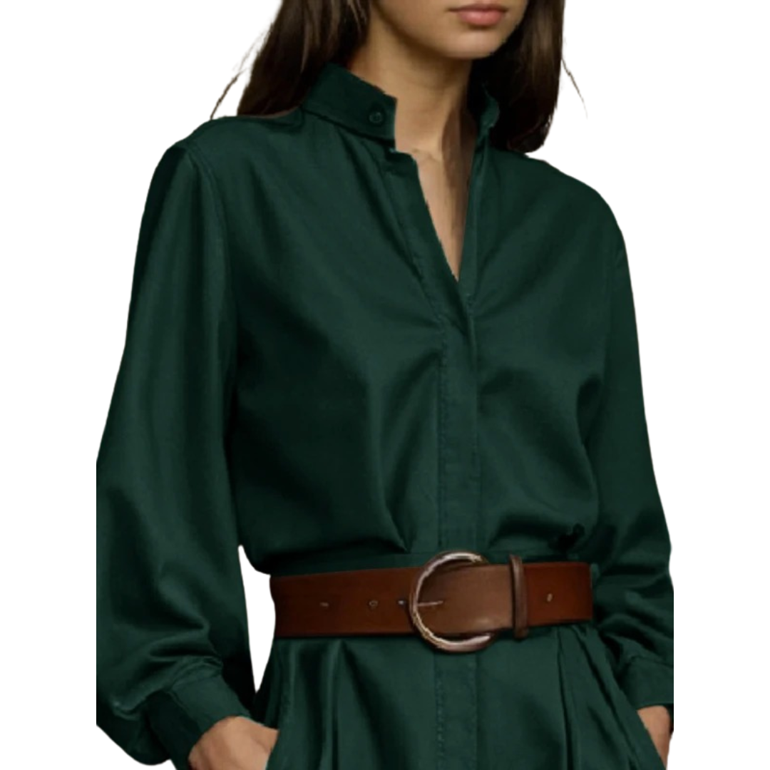 Damenbluse mit Knöpfen und Puffärmeln