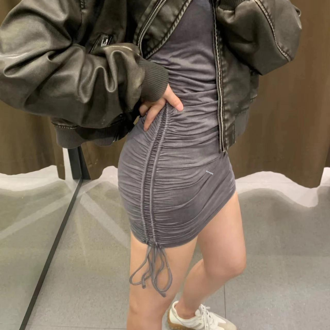 Damen-Motorradjacke mit Reißverschluss