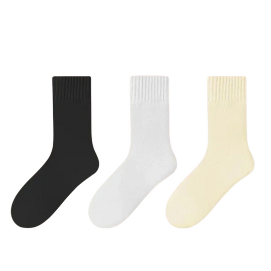 3 Paar dicke Damensocken aus Wolle
